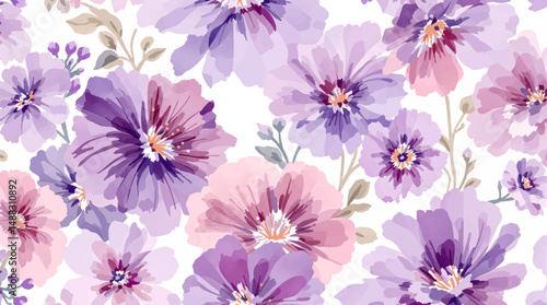 Charming countryside flowers enhancing a minimalist blank canvas beautifully