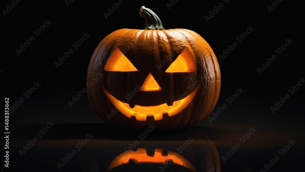 Dark and Scary Pumpkin Face Decoration for Halloween Dark and Scary Pumpkin Face Decoration for Halloween