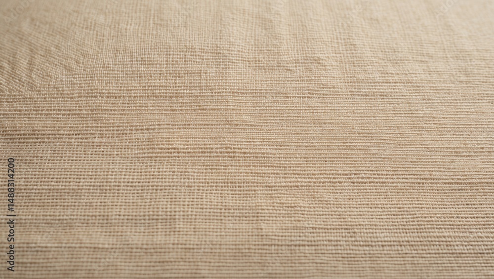 Fototapeta premium Beige textile background featuring canvas and burlap fibers for artwork