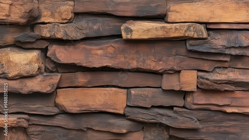Brown and Dark Brown Wooden Plank Wall Texture