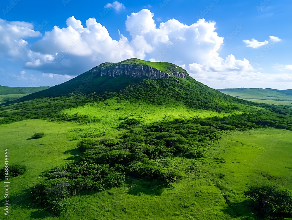 Fototapeta premium Lush Mountain Meadow Vista