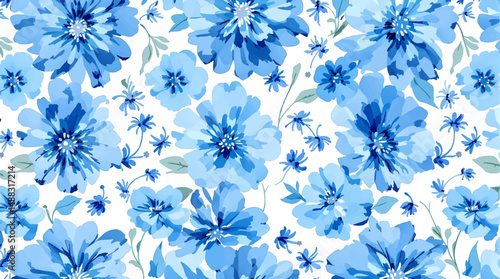 Pastel botanical wreath inspired layout with scattered petals and greenery accents throughout