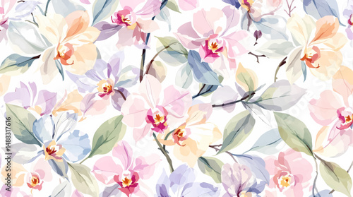 Soft romantic florals accenting a clean neutral backdrop for invitations and announcements