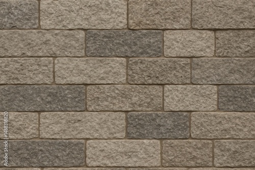 Wallpaper Mural Coarse stone wall texture with horizontally arranged rectangular blocks—rustic and industrial aesthetic in neutral gray tones Torontodigital.ca