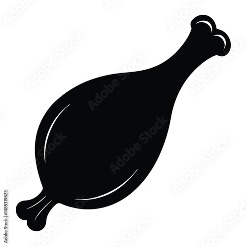butcher element isolated chicken leg on white background