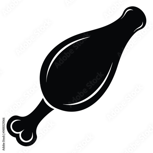 butcher element isolated chicken leg on white background