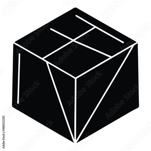 butcher element isolated cubed meat on white background