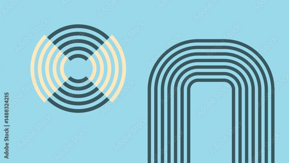 Obraz premium Modern Abstract Minimalist Artwork Background