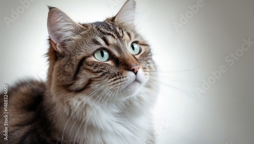 Wallpaper Mural Aerial view of a cat's head with blurred effects Torontodigital.ca