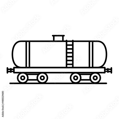 Rail tankers illustration showcasing a transportation vehicle design  