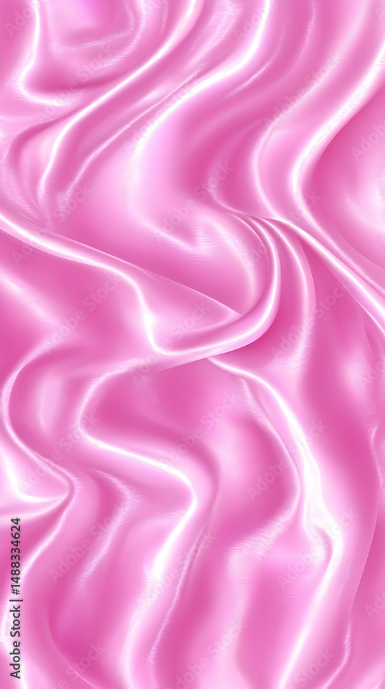 Obraz premium Pink silk fabric texture, wavy folds, luxurious background, design element