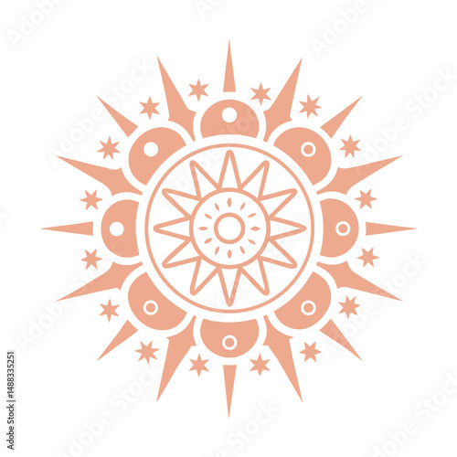 Celestial Zodiac Wheel Mandala Vector Cosmic Harmony