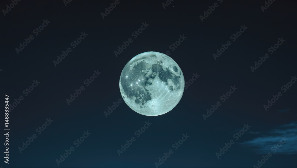 Fototapeta premium First quarter moon alone in a dark sky.