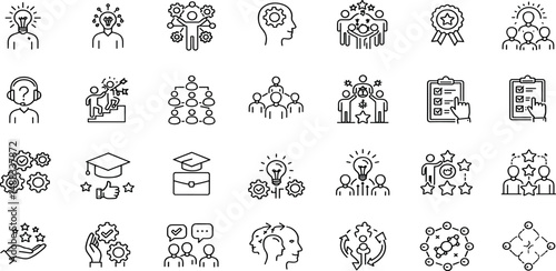 Expert Line Editable Icons set. Vector illustration in modern thin line style of leisure and hobbies related icons: party, concert, outdoor recreation, and more.