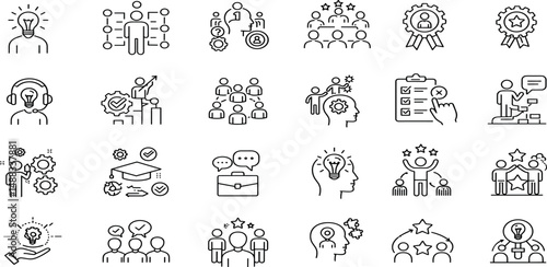 Expert Line Editable Icons set. Vector illustration in modern thin line style of leisure and hobbies related icons: party, concert, outdoor recreation, and more.