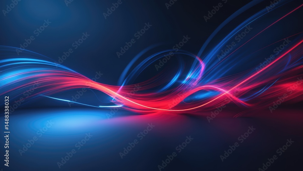 Fototapeta premium Abstract motion background featuring blue and red light