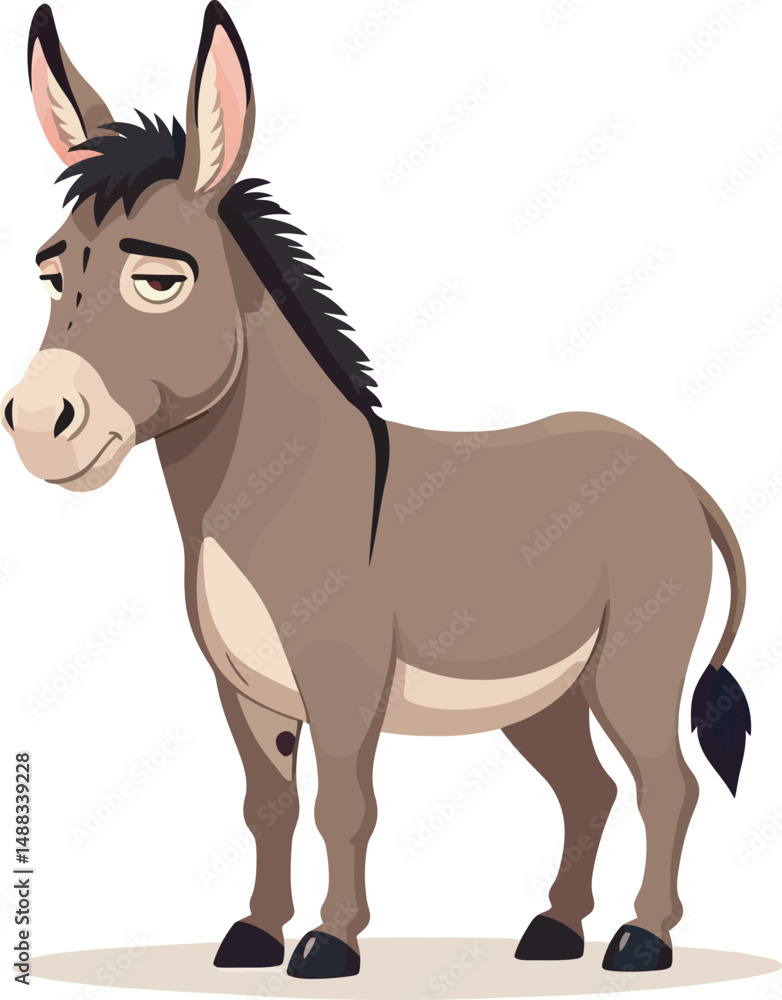Fototapeta premium Donkey Animals Illustration and Vector
