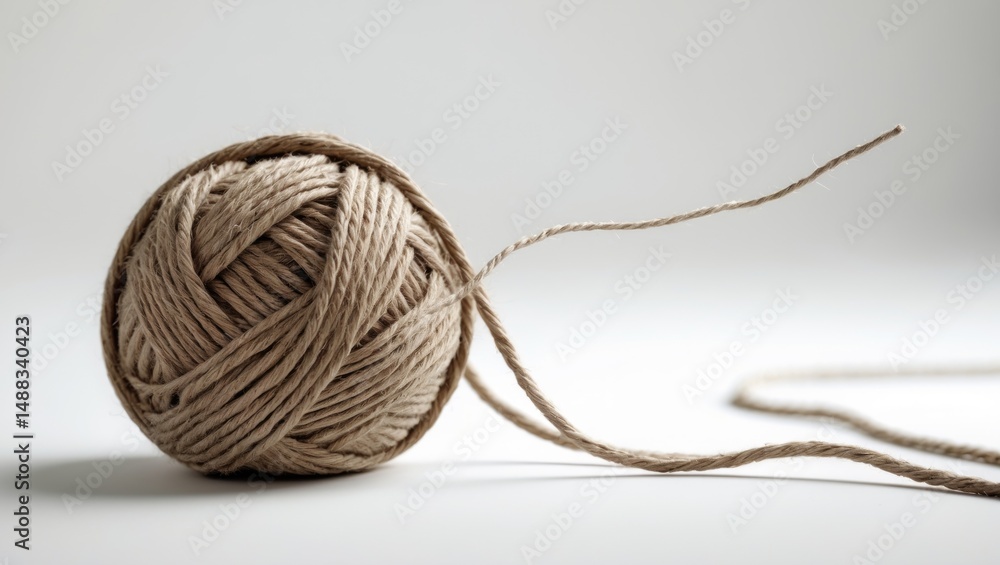 Isolated Jute Ropes on a White Background Isolated Jute Ropes on a White Background