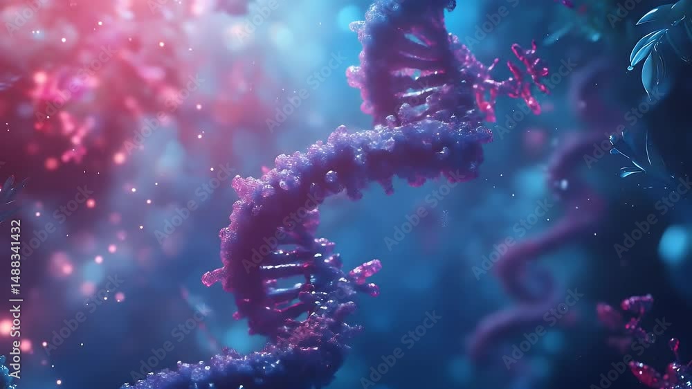 Abstract dna helix in vibrant colors. Abstract dna helix in vibrant colors.