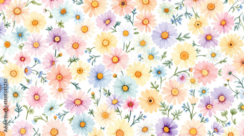 seamless pattern with flowers