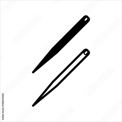 Sewing Needle icon set vector
