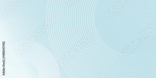 Modern abstract background. Glossy white gradient circle lines. Minimal geometric pattern.