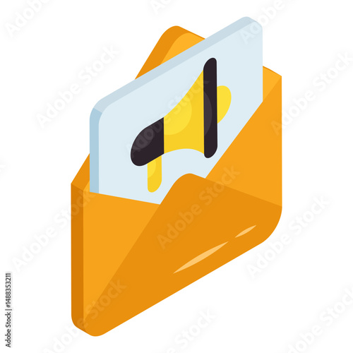 Creative design icon of mail marketing 