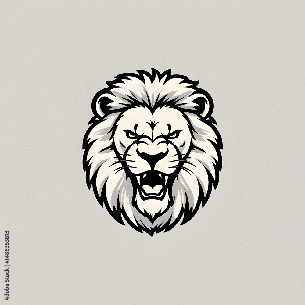 Obraz premium logo lion vector illustration