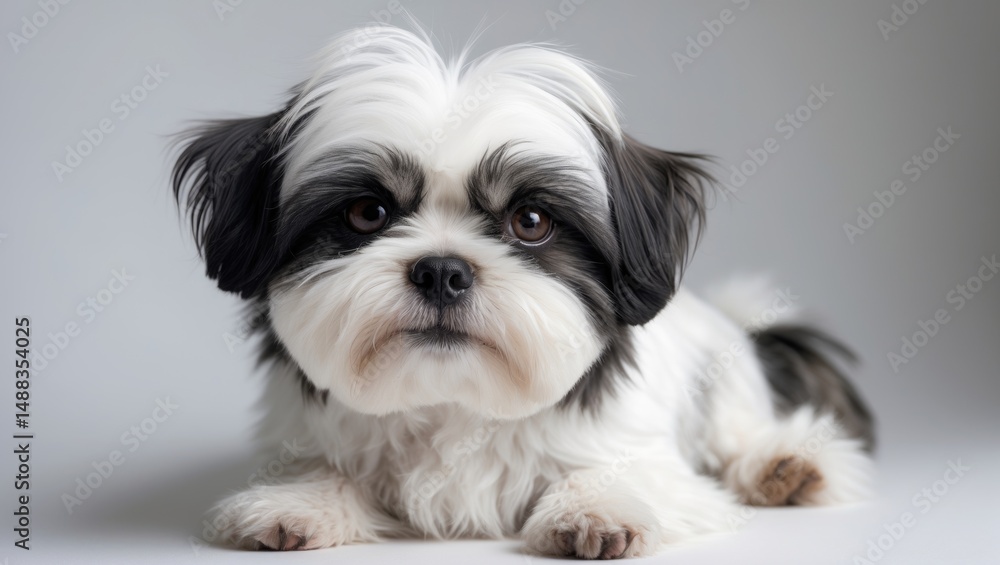 Shih Tzu in Black and White Shih Tzu in Black and White