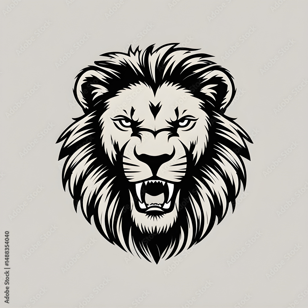 Obraz premium logo lion vector illustration