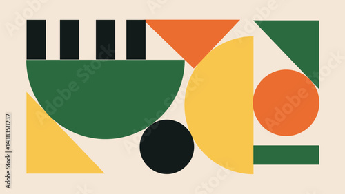 Expanding Green Circular Design Background