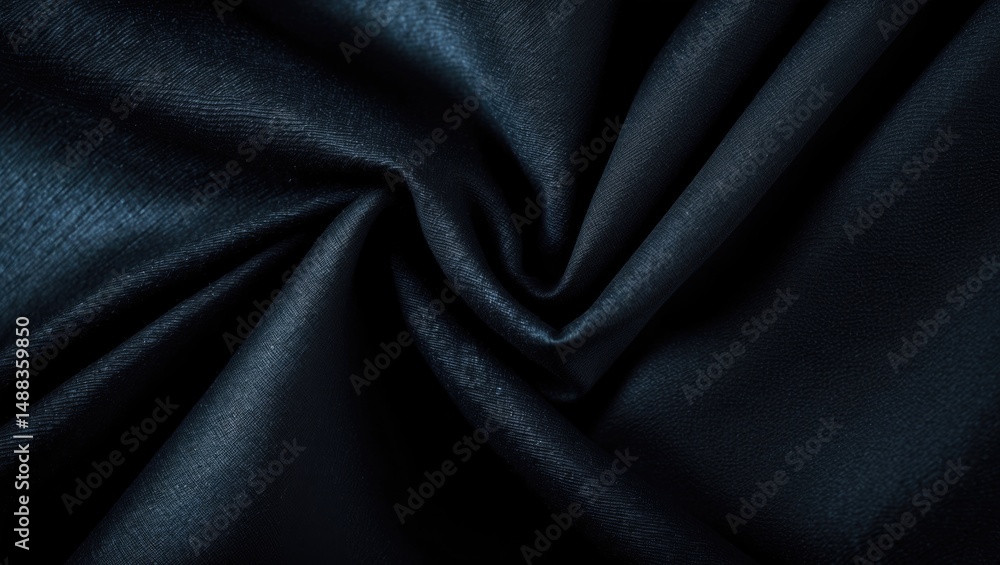 Texture of black polyester fabric Texture of black polyester fabric