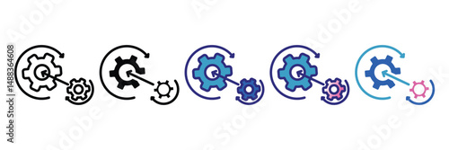 Integration Icon Set Multiple Style Collection