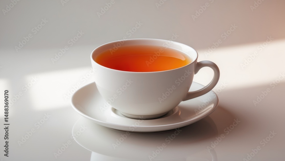 Fototapeta premium Background with a cup of black tea