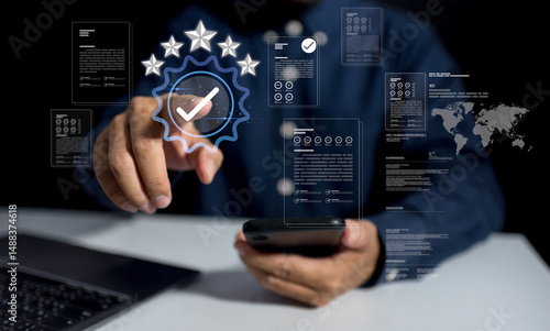 Tableau sur toile Premium quality assurance document verification concept