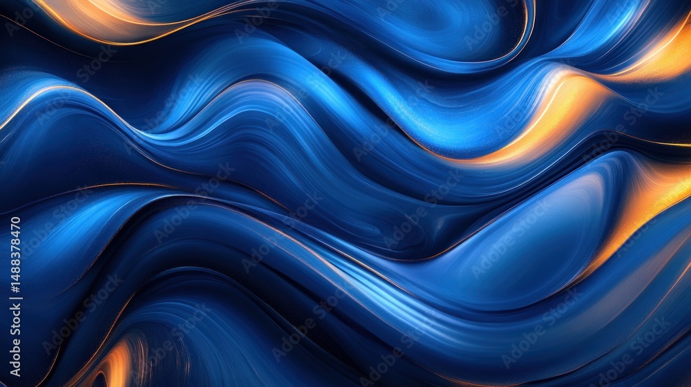 Obraz premium Abstract flowing liquid waves