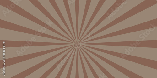 abstract background,  Sunburst background with brown sun ray .