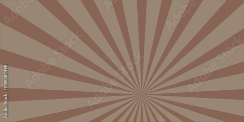 abstract background,  Sunburst background with brown sun ray .