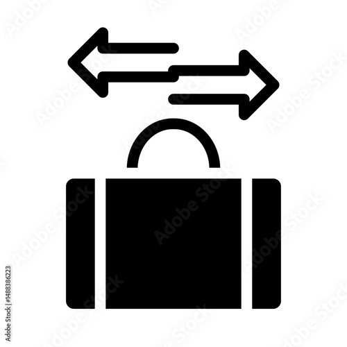 travel glyph icon