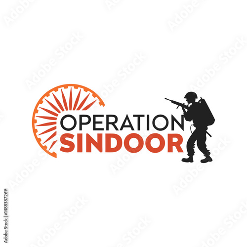 "Operation Sindoor" logo Design on white background