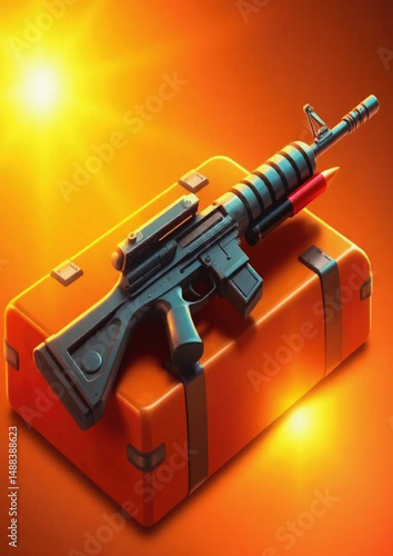 assault rifle with gun
