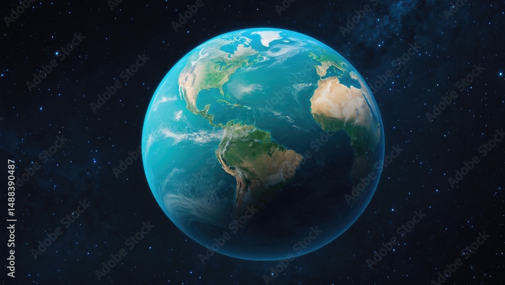 A little blue planet called Earth in the universe. A little blue planet called Earth in the universe.