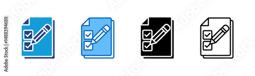 Data Correction Multi Style - Checklist with Pencil Documenting Progress and Choices