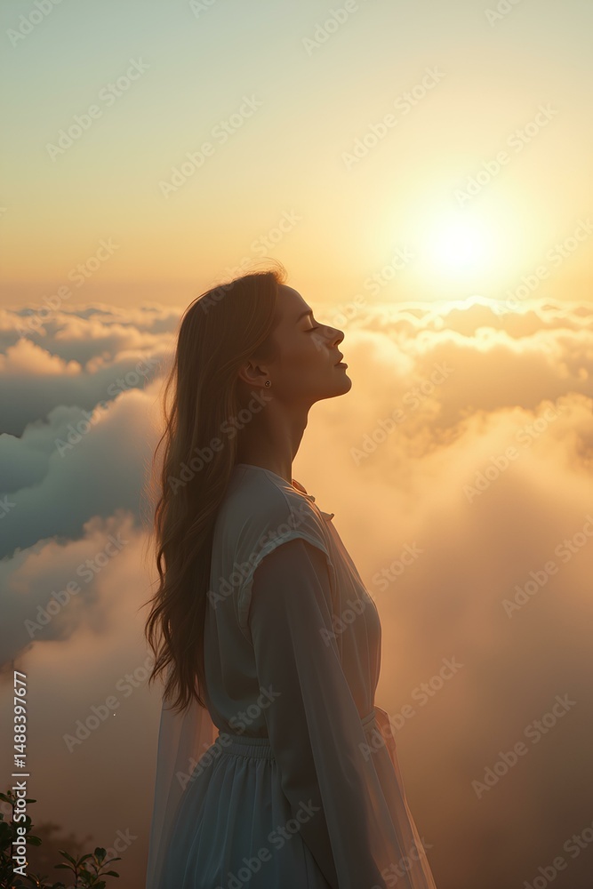 Fototapeta premium Inner Peace in the Clouds