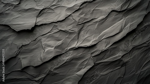 Wallpaper Mural Dark Grey Rippled Aluminum Foil Texture Torontodigital.ca