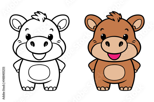 Coloring book Tapir