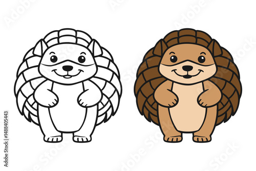 Coloring book Pangolin