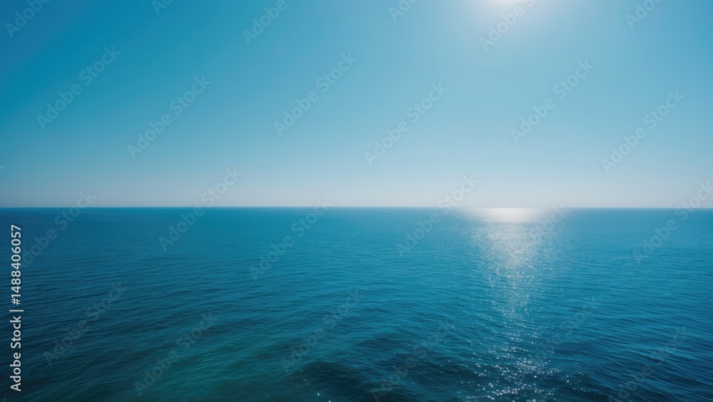 custom made wallpaper toronto digitalTranquil water horizon with vignetting and a lonely sailing voyage