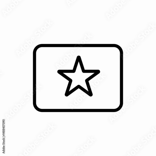Star favorite bookmark rating icon vector sign