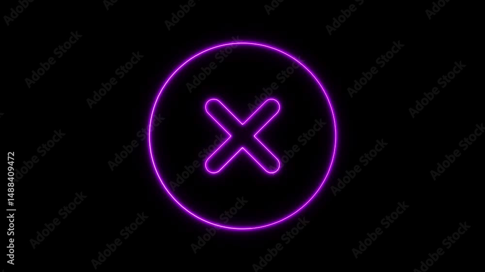 Glowing neon exclamatory icon isolated . Glowing neon exclamatory icon isolated .